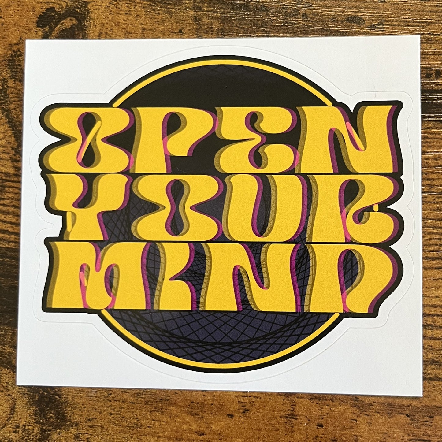 "Open Your Mind (Text)" Bubble-free Sticker