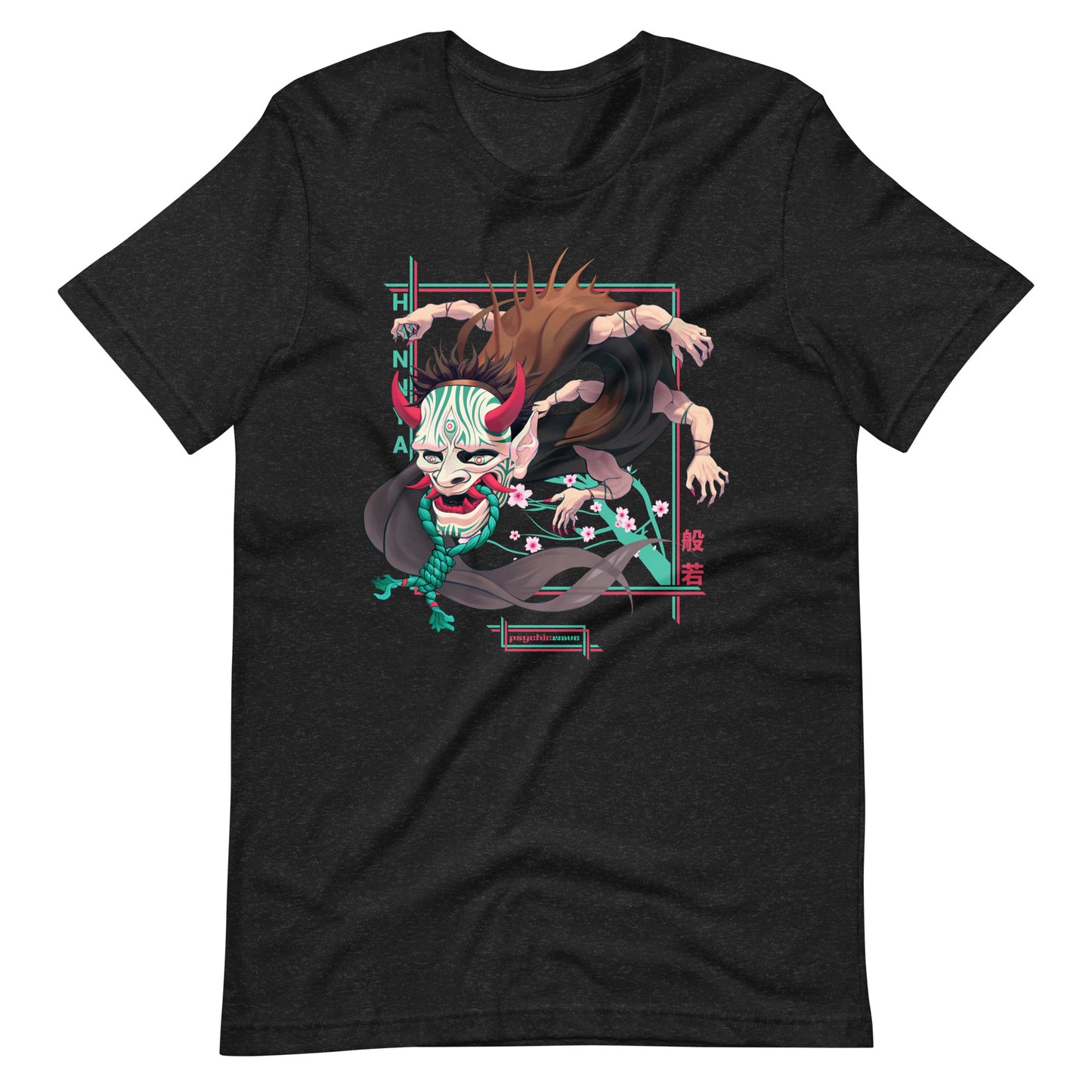 "Spirit of Hannya" Unisex T-Shirt (Heather Black)