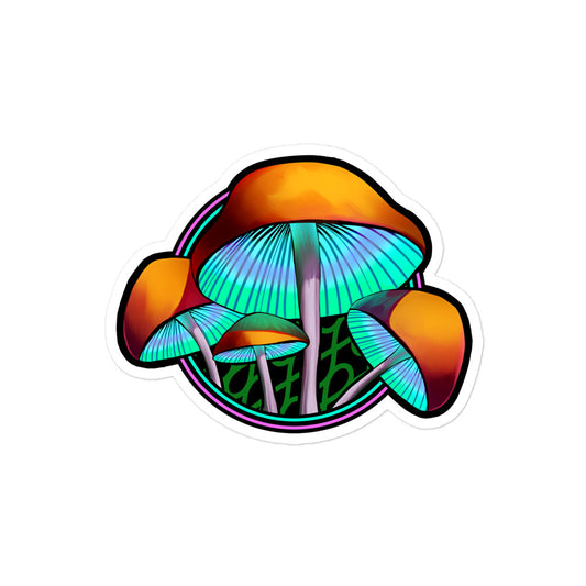 "Glowing Mushrooms" Bubble-free Sticker