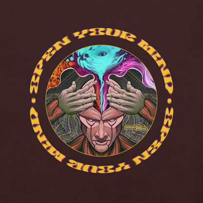 "Open Your Mind" Unisex T-Shirt (Oxblood Black)