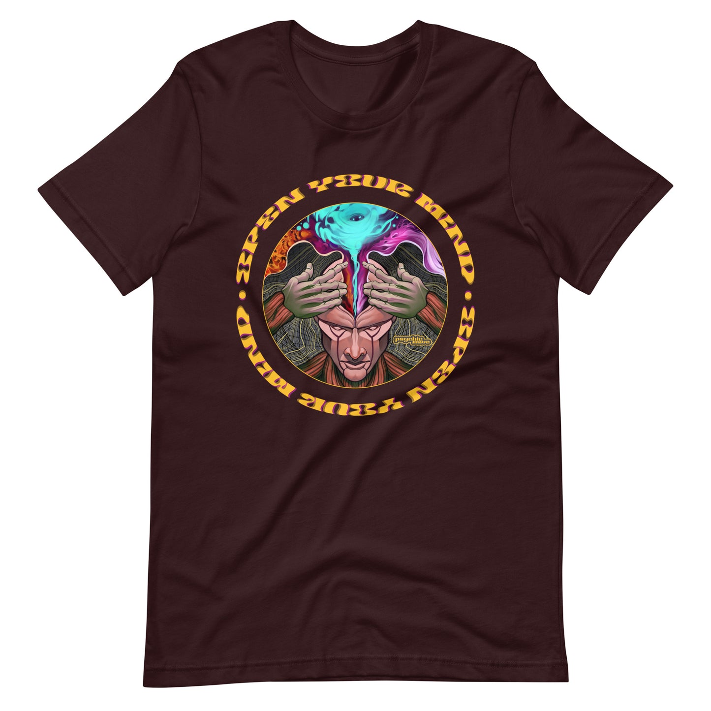 "Open Your Mind" Unisex T-Shirt (Oxblood Black)