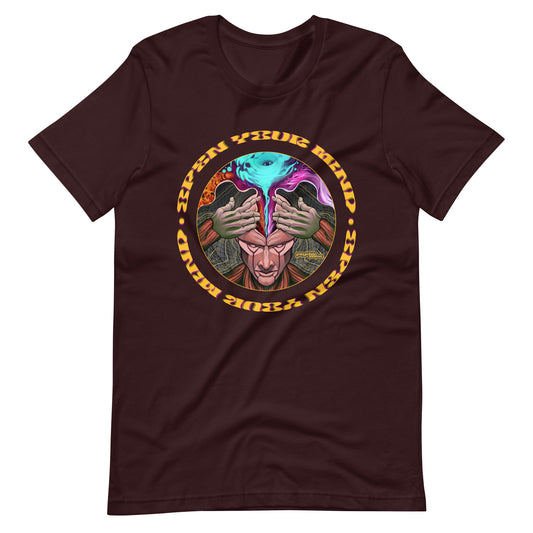 "Open Your Mind" Unisex T-Shirt (Oxblood Black)